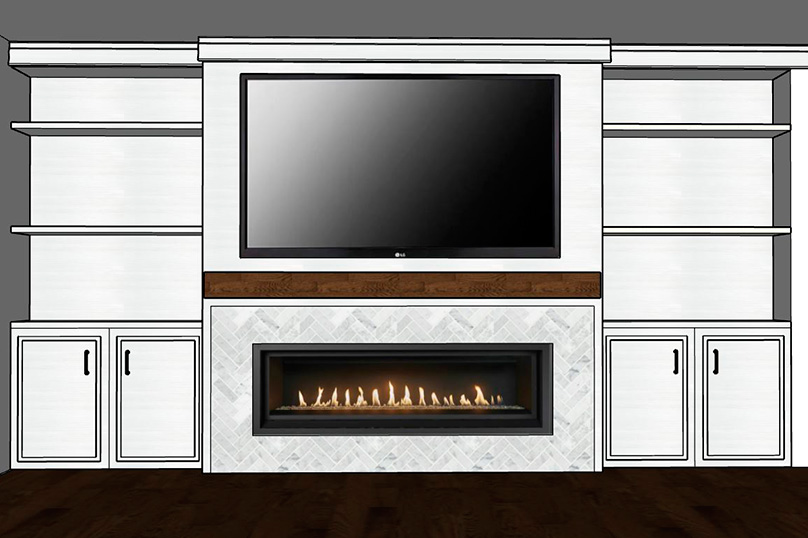 Fireplace Surround Design Mockup