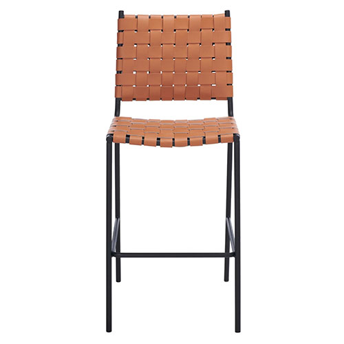 Shop the Look – Mix Home Mercantile Leather Basket Weave Counter Stool