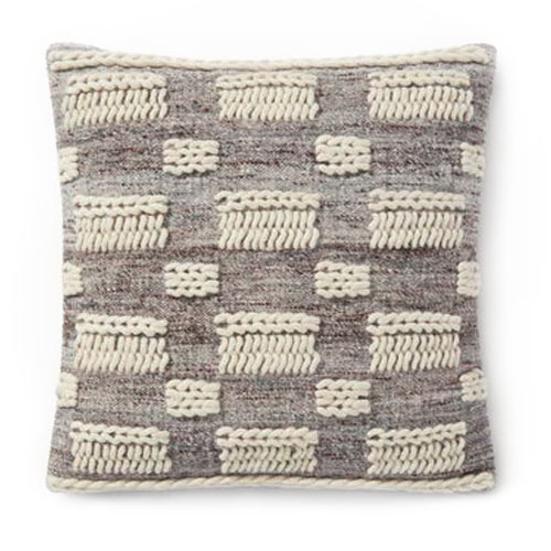 Grey & Ivory Woven Pillow