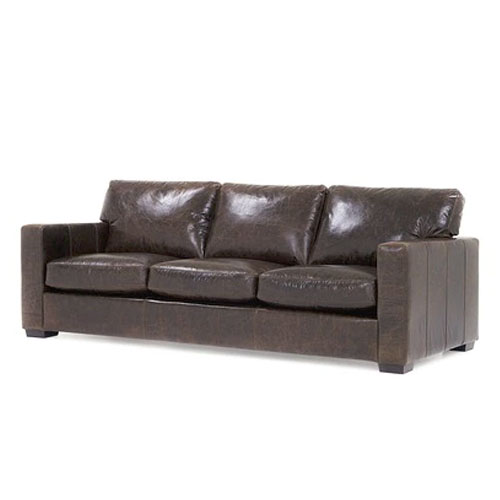 94" Custom Leather Sofa