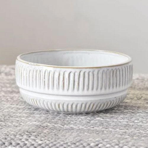Grey and White Bowl