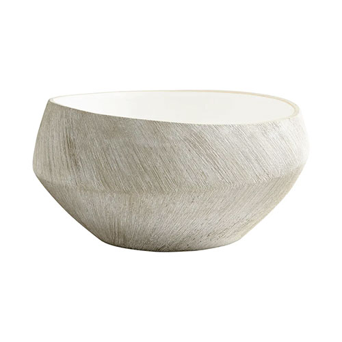 Ribbed Gray Ceramic Vase